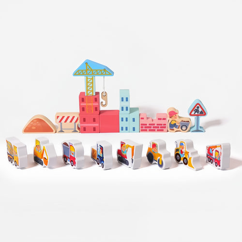 21 construction vehicle building blocks