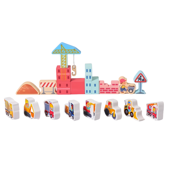 21 construction vehicle building blocks
