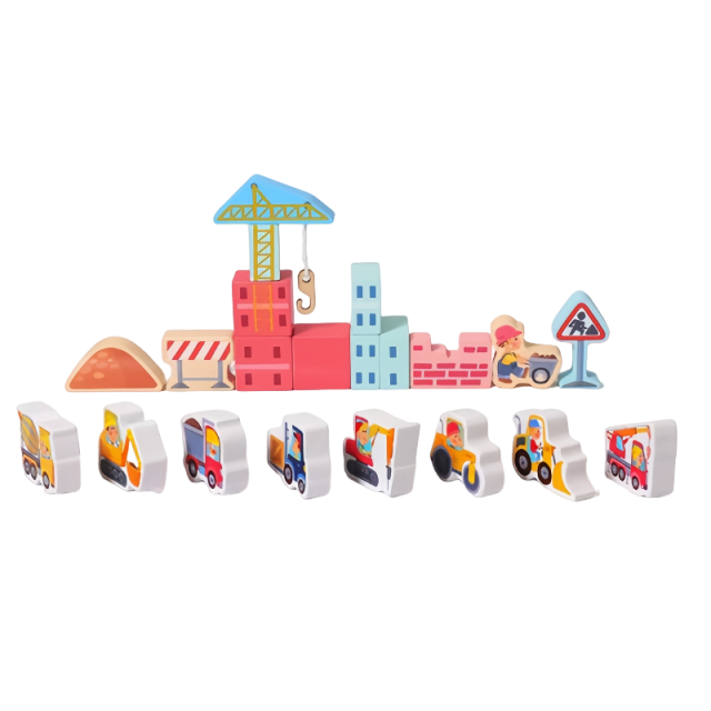 21 construction vehicle building blocks