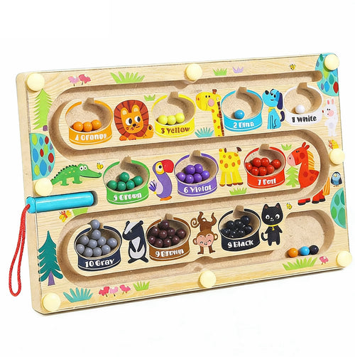 4 Mini Color-Sorted Number Mazes - 04 Animal Edition