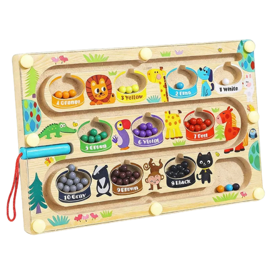 Mini Color-Sorted Number Mazes - 04 Animal Edition