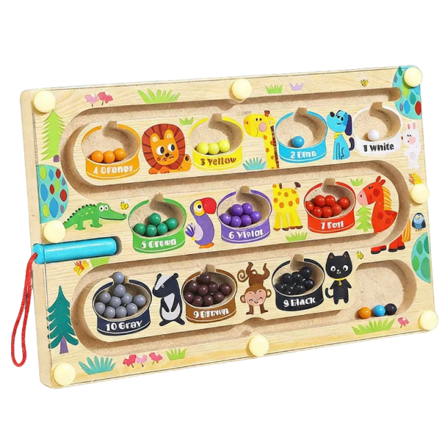 Mini Color-Sorted Number Mazes - 04 Animal Edition