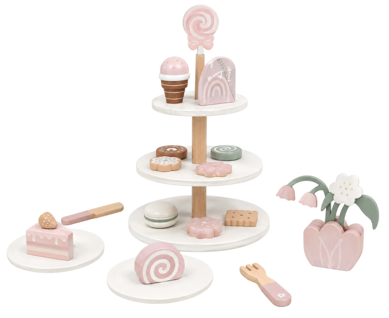 White Peach & Cheese Tea Set