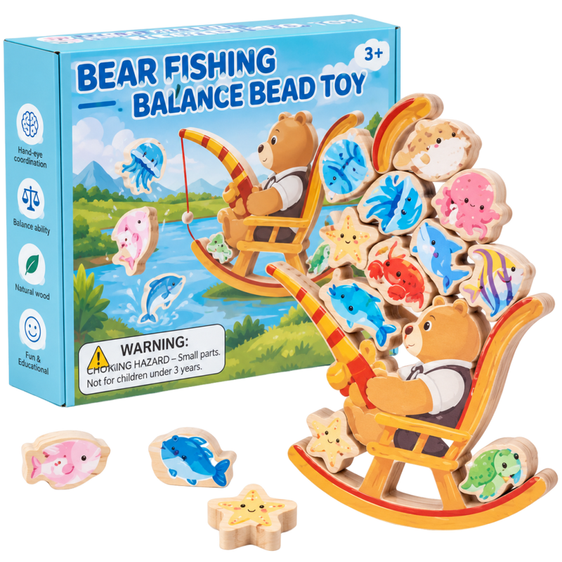 Balance Bear Fishing Stacking Toy