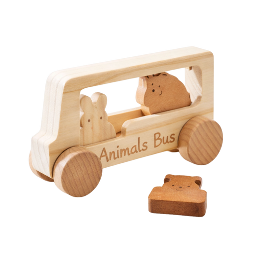 Wooden Animals Bus