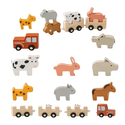 Farm Animal Train Set
