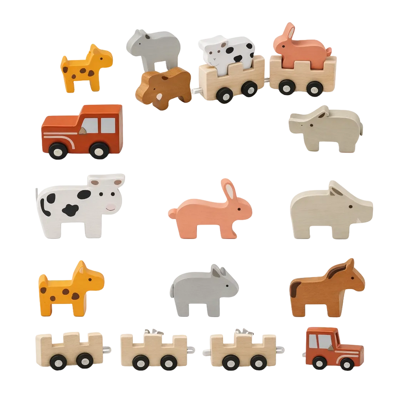 Farm Animal Train Set