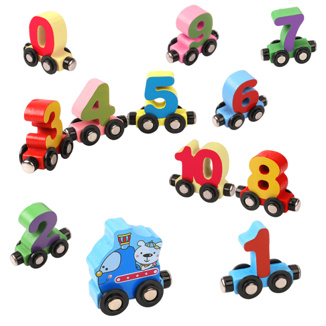 Magnetic Number Twelve-Section Car (Small)
