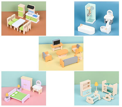 Mini Furniture Toy Set (5-Piece) - Style A