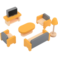 Mini Furniture Toy Set