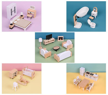 Mini Furniture Toy Set (5-Piece) - Style B