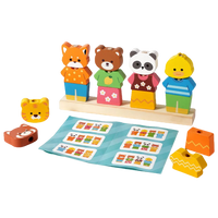 Wooden Animal Matching & Assembly Peg Toy