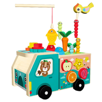 Wooden Multi-Functional Educational Farm Toy Truck