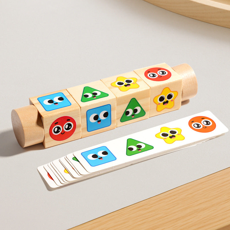 Wooden Rotating Animal Matching Blocks