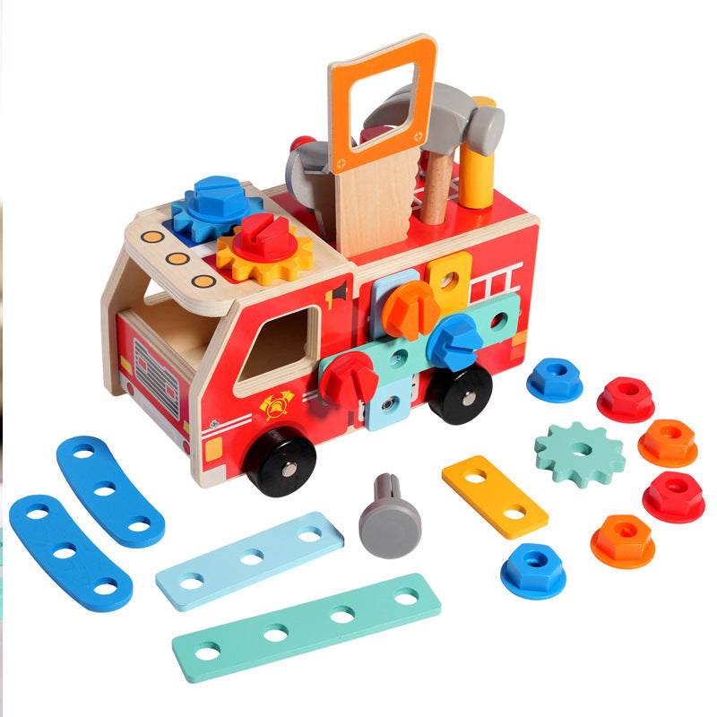 Wooden Simulation Disassembly & Assembly Tool Truck