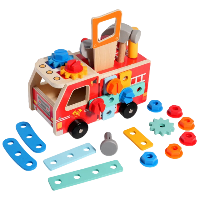 Wooden Simulation Disassembly & Assembly Tool Truck