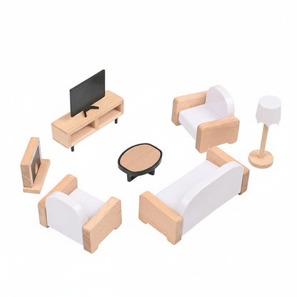 Mini Furniture Toy Set (5-Piece) - Style B